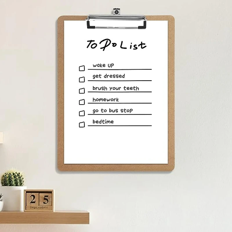 Clips de planche en bois pour bureau et école, dossier plat, porte-menu, presse-papiers, fournitures de salle d'irritation, facile à utiliser, 10 pièces