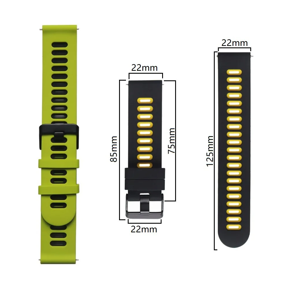 20mm/22mm Watch band For Amazfit bip 5/GTS 4/3/2/2e GTR 4/2/2E/3 Pro/Mini Silicone Bracelet correa strap for Galaxy Watch6/5 4