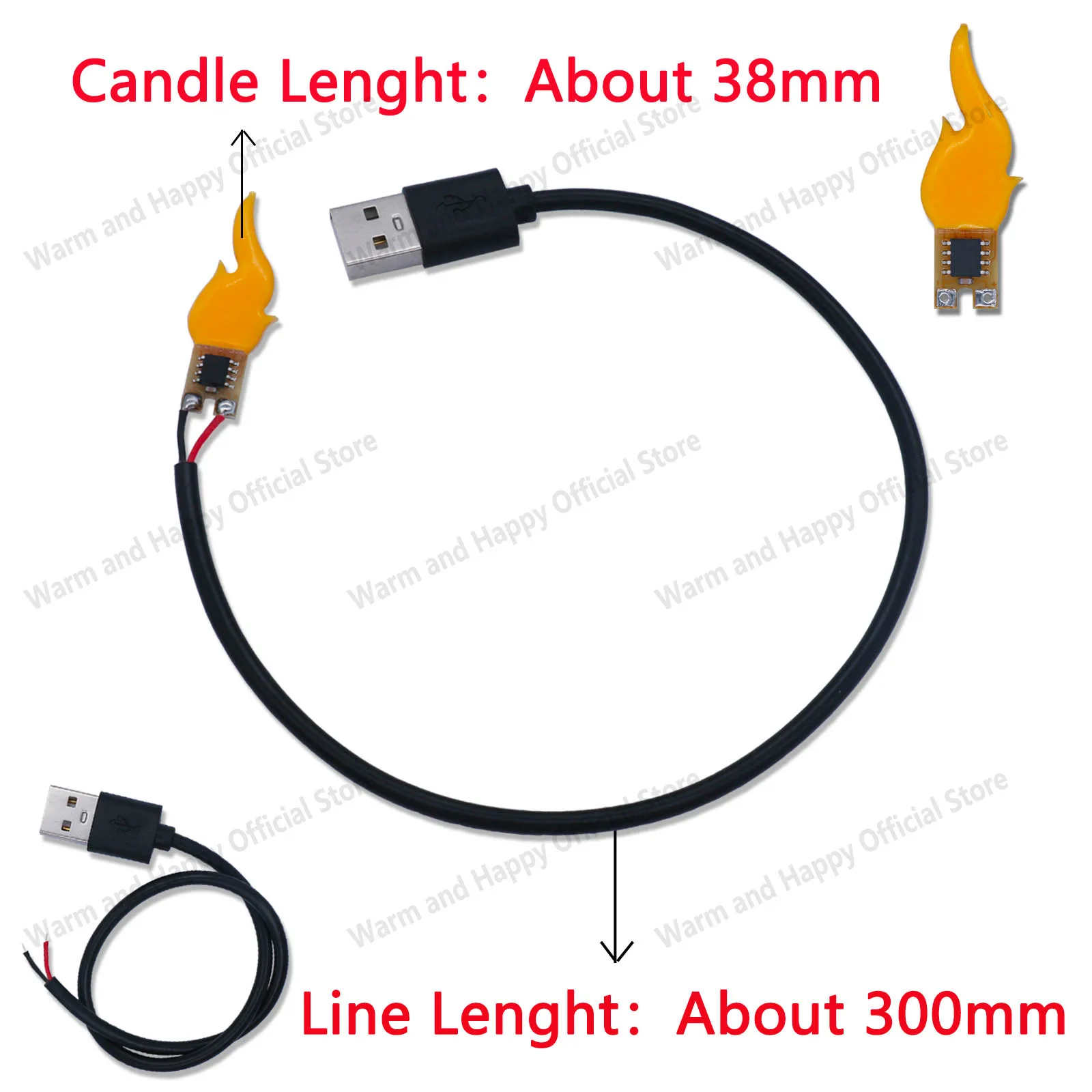 LED 5V USB Candle Light Creative Wedding Atmosphere Birthday LED Light DIY Candle Venue Decoration Light Accessories