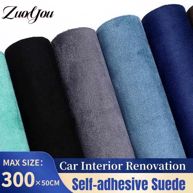 Self-adhesive Suede Fabric for Car Upholstery Modification Door Panel Repair Patch DIY Refurbish Suede Wrap Roll Car Sticker