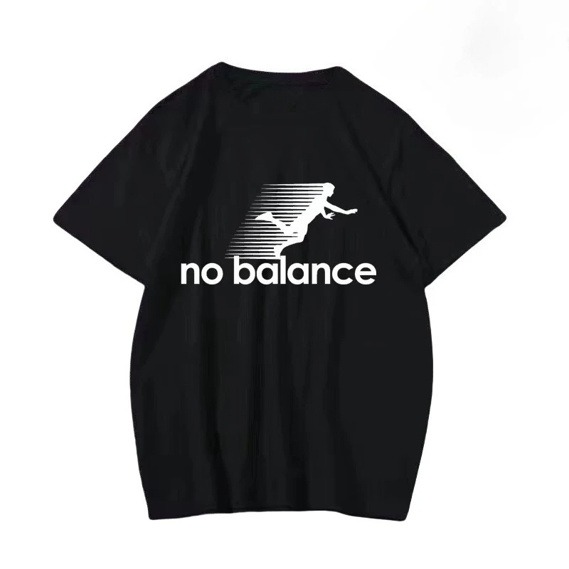 2026 Summer No Balance New Print T-Shirt, Casual Fashion Cotton Top Men's Clothing Women Same Style Sports Y2K Harajuku T Shirt
