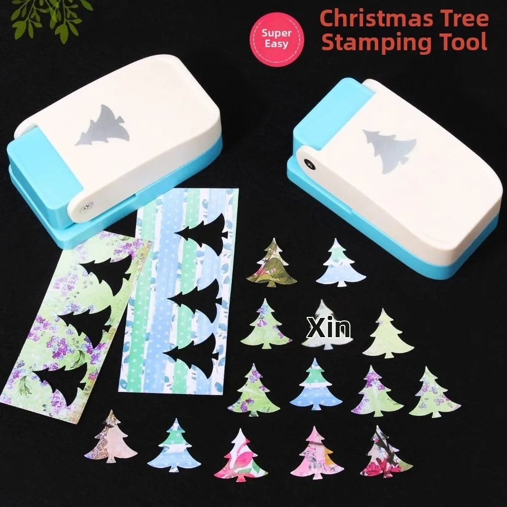 Labor Saving Stamp Border Punch DIY Large Size Christmas Tree Hole Punch Creative Cutting Craft Embossing Machine Craft