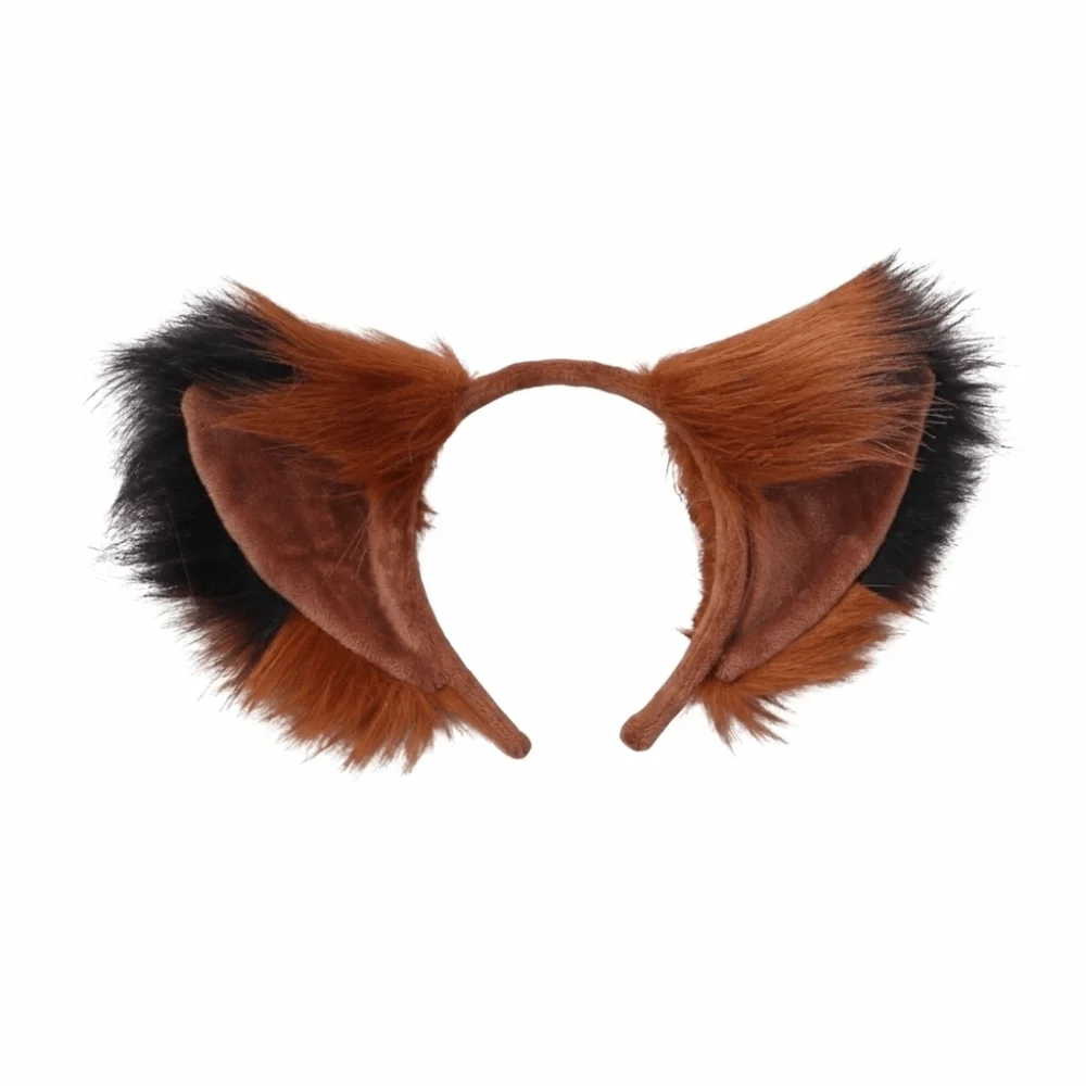 Multicolor Faux Fur Cat Ears Flexible Fluffy Realistic Texture Cosplay Ears Hair Hoop Lightweight Japanese Style Animal Headband