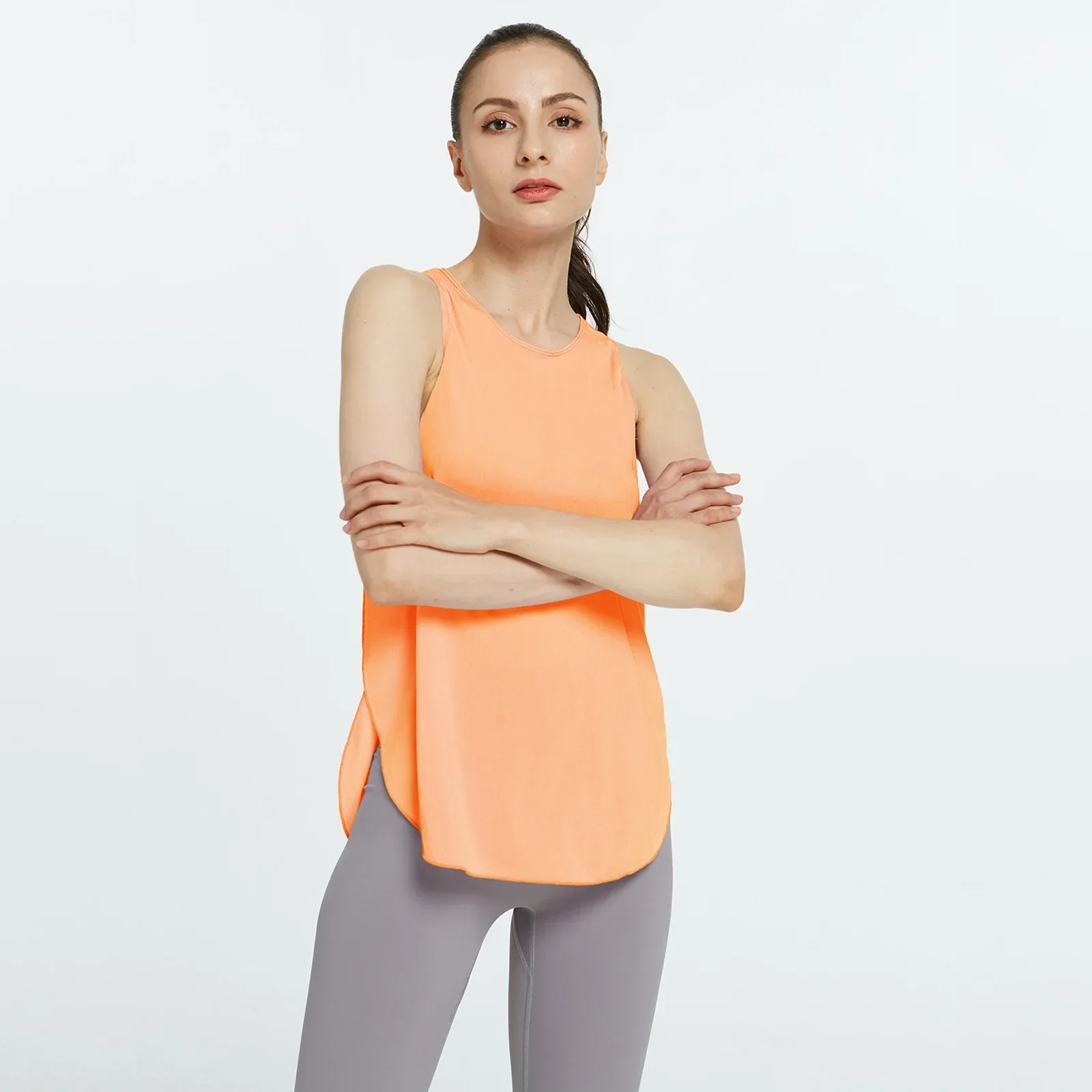 Camisas de Yoga de secado rápido para mujer, camisetas sin mangas deportivas para Fitness, chaleco acanalado, camisas de entrenamiento, ropa activa para mujer