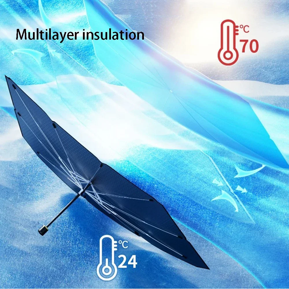 Car Front Windshield Sunshade Umbrella Summer Sun Protection Car Windshield Sunshades Cover Foldable