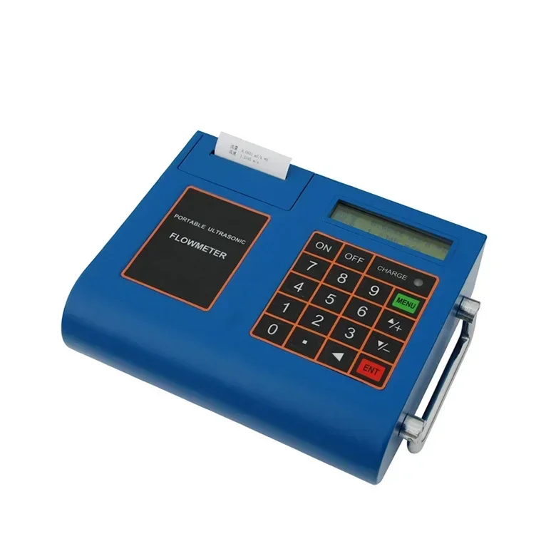 Kualitas Tinggi Portabel Murah Ultrasonic Flowmeter Kartu SD Portable Print Clamp Pada Instalasi Ultrasonic Flow Meter
