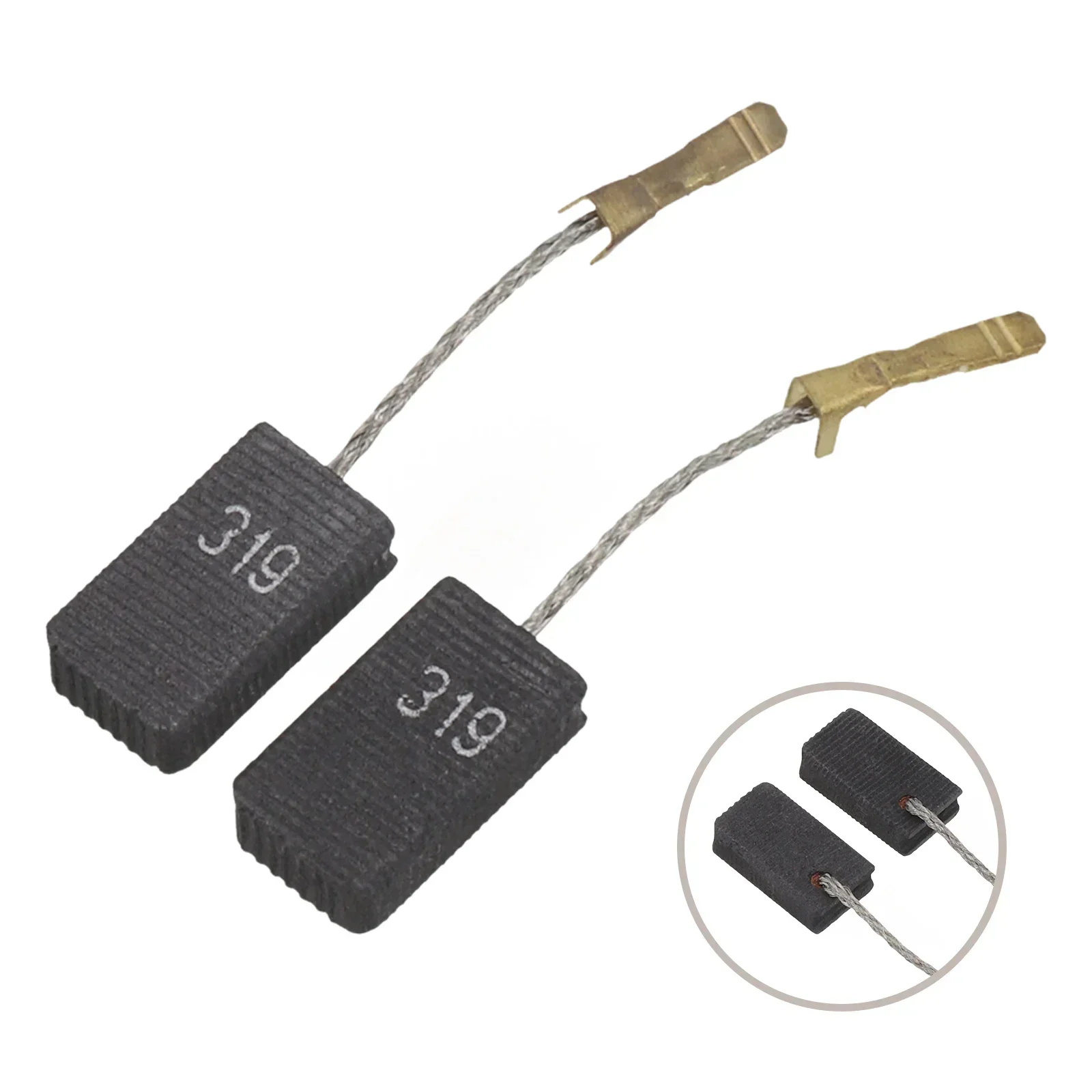 

2Pcs Carbon Brushes Replacement Parts For W9-100 W9-125 Angle Grinder Motor Brush 5x10x15mm Power Tool Accessories