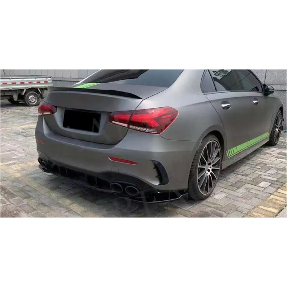 

Car Rear Side Splitters for Benz A Class W177 V177 A35 A45 AMG Sedan Hatchback 2019-2023 Rear Bumper Lip Spoiler Flaps Apron