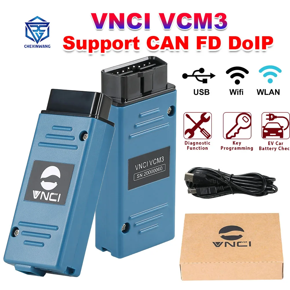 VNCI VCM3 for Ford for Mazda Support CAN FD DOIP Compatible with Ford Mazda MDI2 Original Software Driver EV Car Battery Check