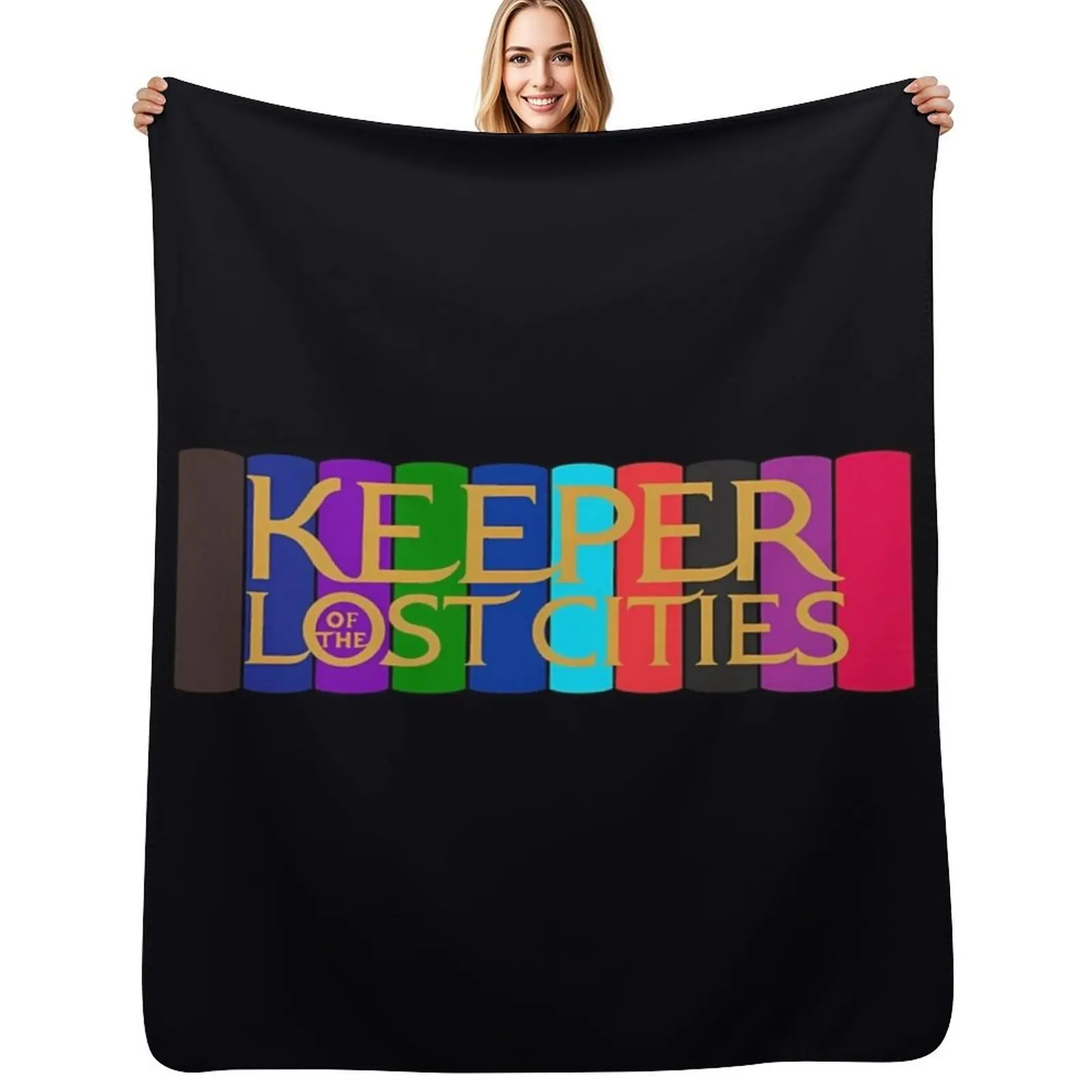 

Keeper of the Lost Cities Bookstack Throw Blanket Thins Cute Plaid Single Baby Blankets