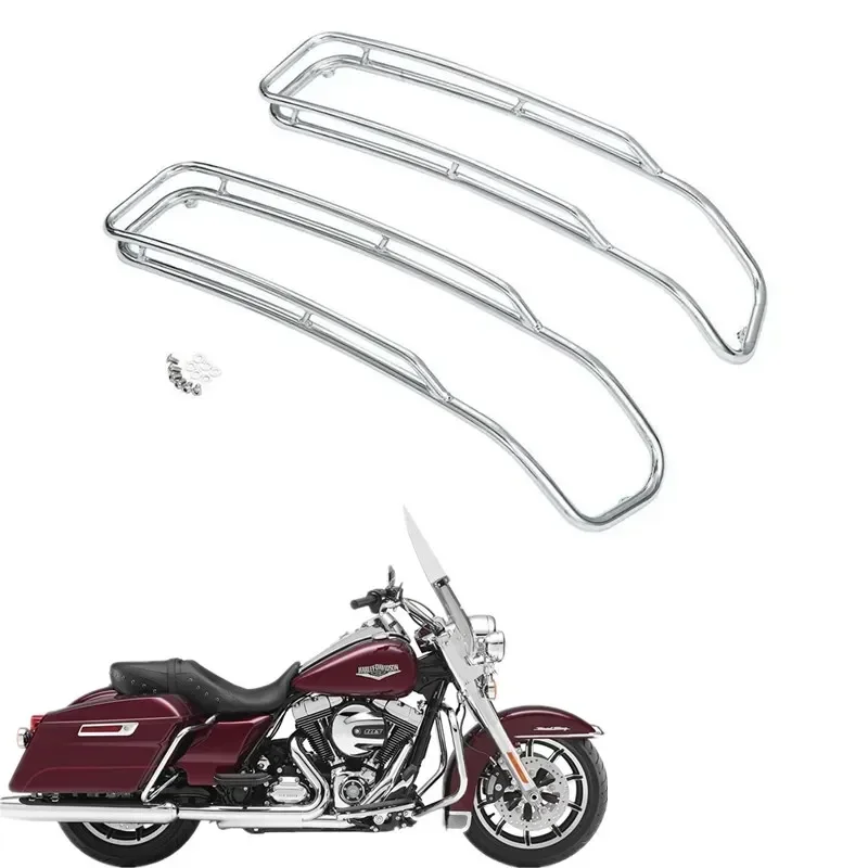 

For Harley Touring Street Electra Glide Road King FLH FLHX FLHS FLHTK FLTC 2014-2023 Motorcycle Saddlebags Lid Top Rail Guards