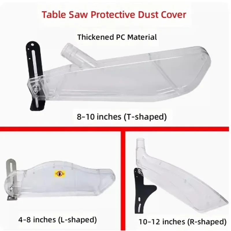 for 7 inch 9 inch 10 inch Woodworking Table Saw Circular Saw Protective Cover Transparent Blade Guard Dust Shield