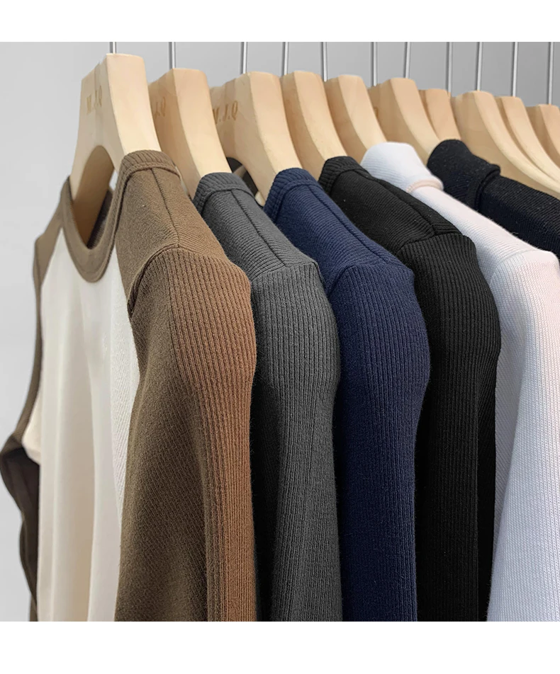 New Long Sleeve T Shirts for Women Fall Winter Korean Fashion Slim Tops Office Ladies Elegant O Neck Tee Shirts