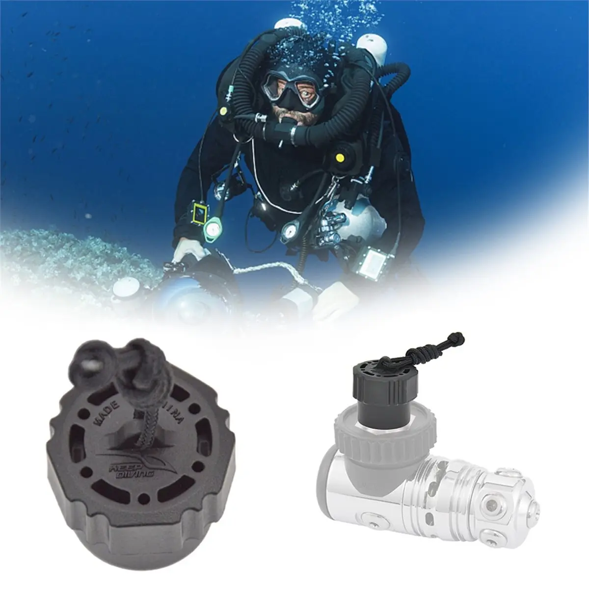 Scuba Diving Tank Valve Dust Plug Easy to Use First Stage Valve Cover Dust Cover Plug for Din 1ST Stage Regulator