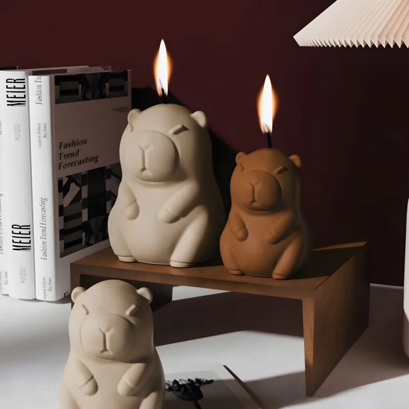 Capybara Pudding Baking Silicone Mold DIY Animal Shape Aroma Candle Home Decor Plaster Resin Molds Creative Handmade Gift Making