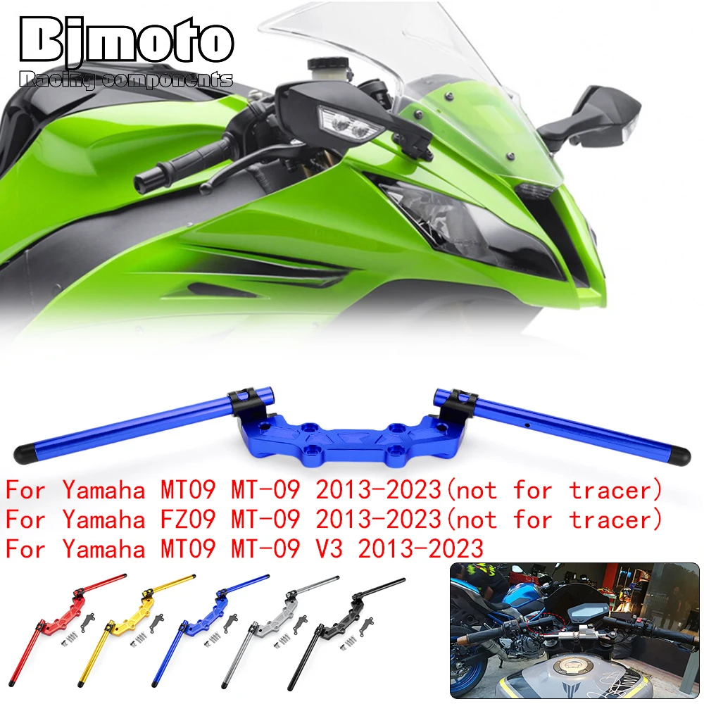 MT 09 2023 Adjustable Clip On Handlebars Handle Bar Clamp Adapter For Yamaha MT09 MT-09 FZ09 MT-09 2022 2021 2020 2019 2018-2013