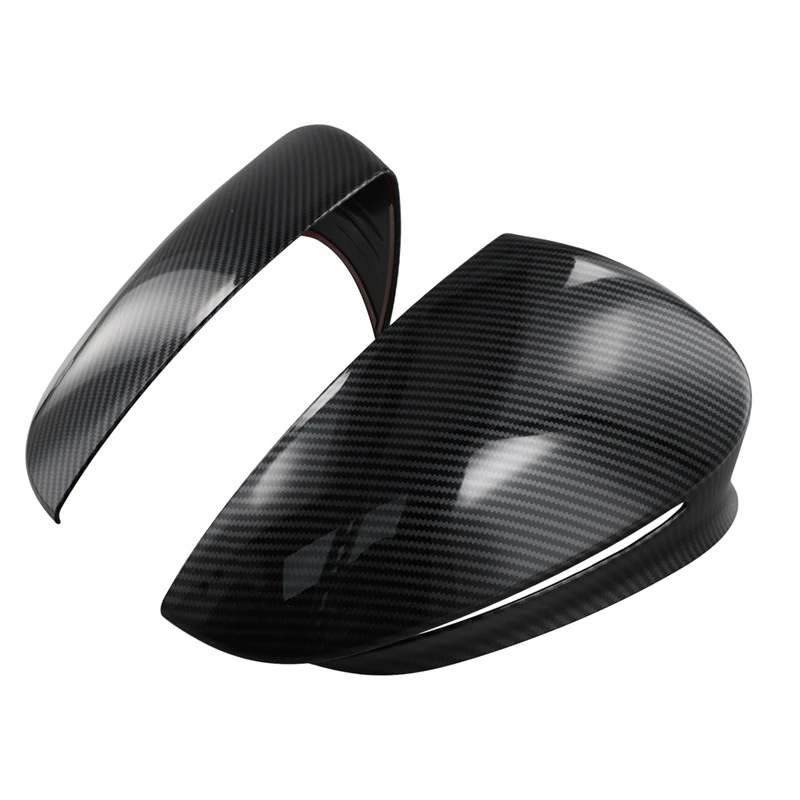 Car Side Door Mirror Cap Rearview Mirror Cover Trim Protective Carbon Fiber Look For BYD TANG