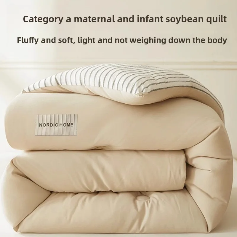 Soy Fiber Dorm Bedding Singles Doubles Four Seasons Winter Quilt Thickened To Keep Warm Winter Thick Quilt Comforter Quilt