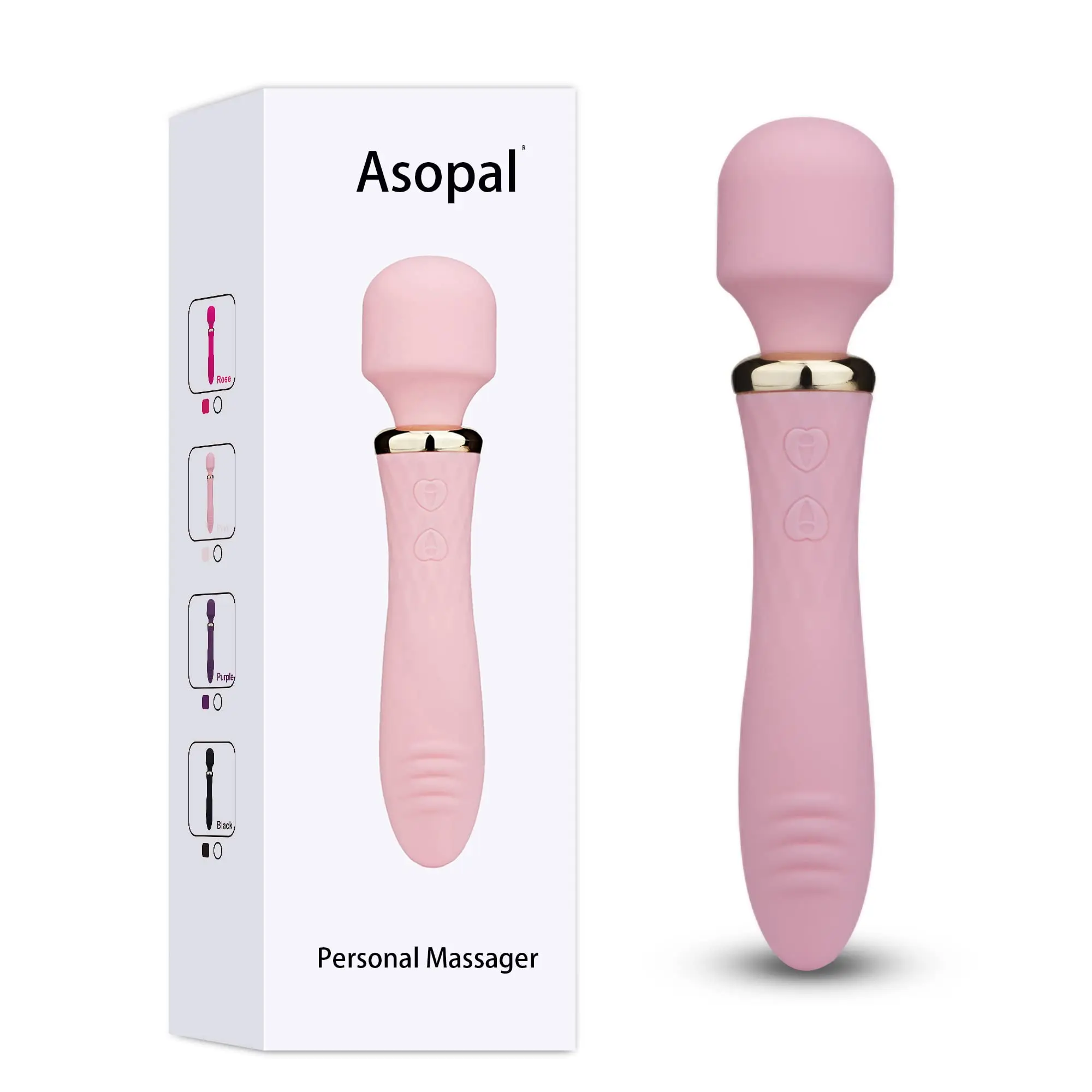 Persönliches Massage gerät, [Vibration an beiden Enden] wiederauf ladbarer wasserdichter und leiser tragbarer Stab vibrator, Akku-Stick