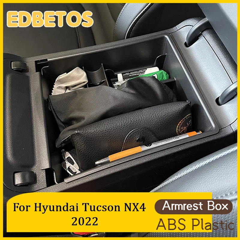 Caja de almacenamiento para Reposabrazos de coche, accesorio para Hyundai Tucson Limited / Hybrid 2022 2023, versión electrónica de transmisión automática