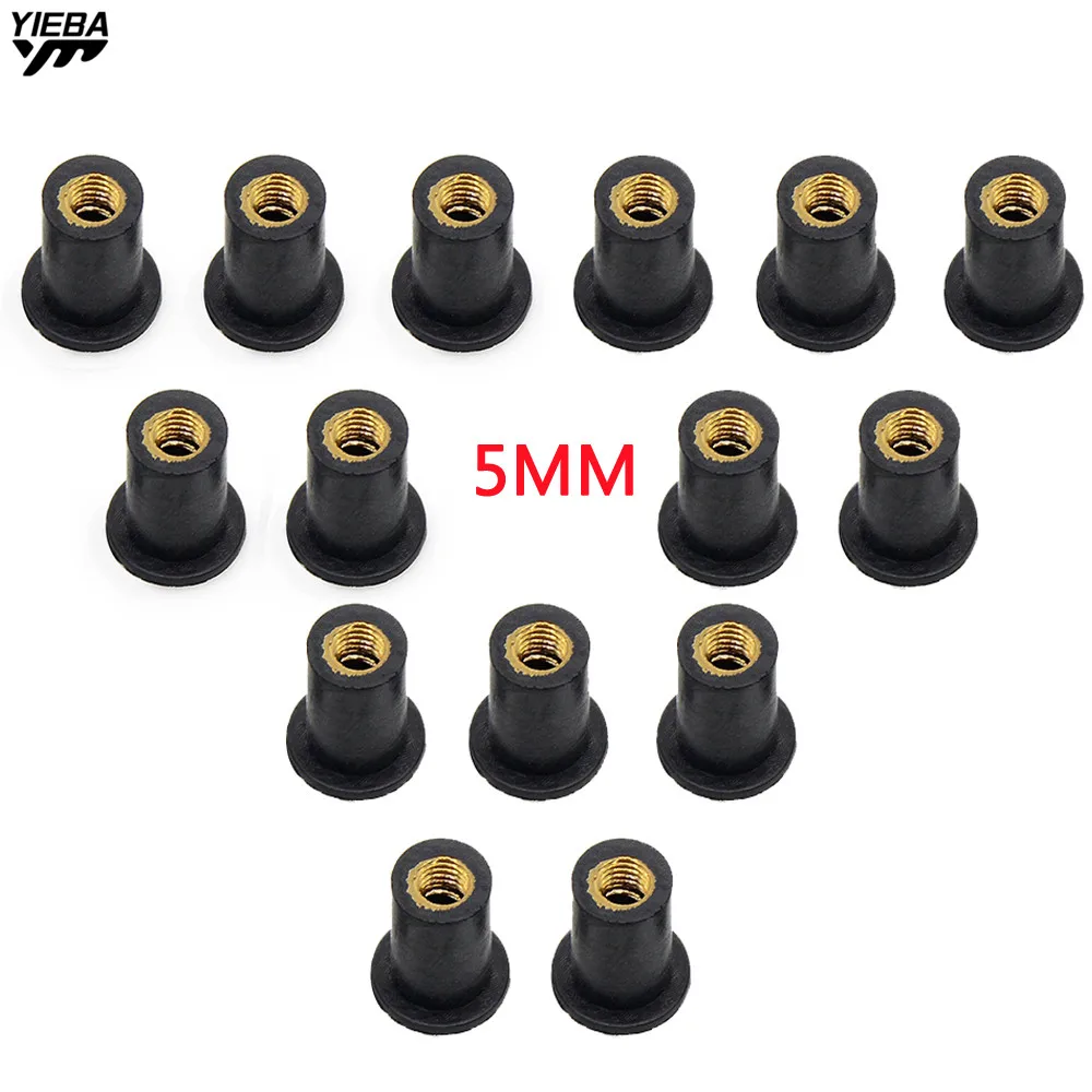 

M5 5MM Motorcycle Windscreen Well nut Rubber Well Nuts FOR yamaha MT -09 mt09 SJ6N XJ6 FZ6 SJ6S FZ6S FZ6 FAZER Honda CBR1000RR