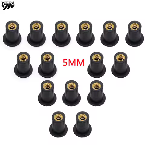 M5 5MM Motorcycle Windscreen Well nut Rubber Well Nuts FOR yamaha MT -09 mt09 SJ6N XJ6 FZ6 SJ6S FZ6S FZ6 FAZER Honda CBR1000RR