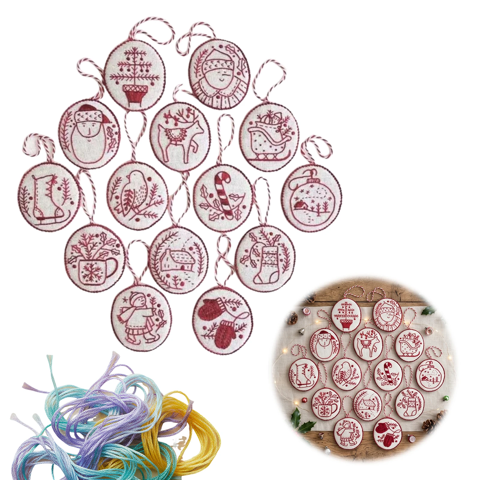 Decoratieve kersthangers met e - Embroidery Xmas Ornaments recensie en prijs