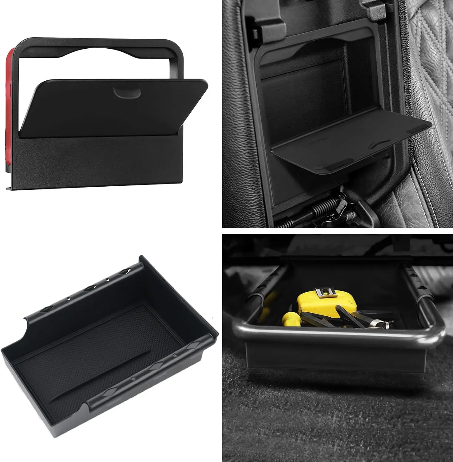 

2PCS Front Under Seat Storage Organizer for 2018-2025 Jeep Wrangler JL JLU 2020-2025 Gladiator JT Hidden Storage Accessories