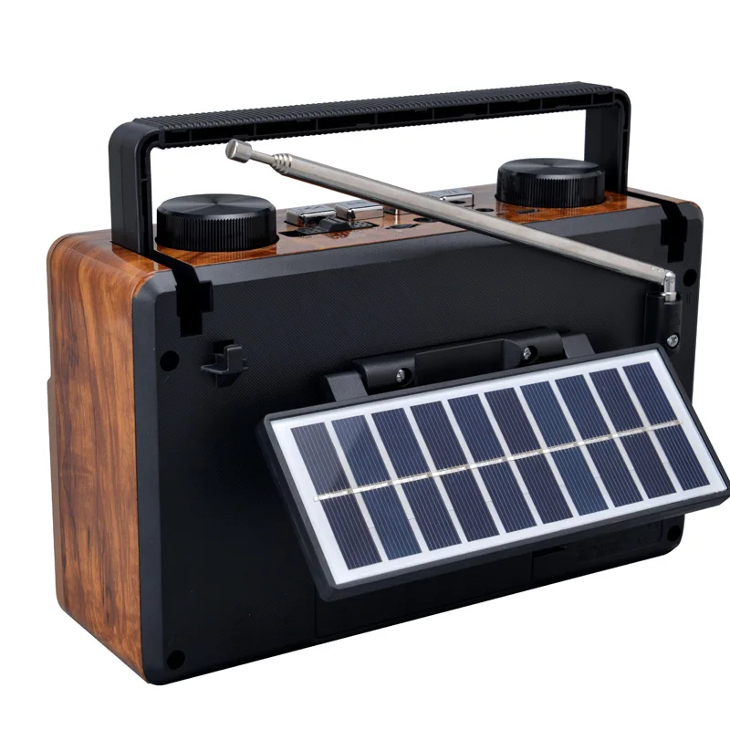 多機能屋外Bluetoothスピーカー,ソーラー充電機能,ホームステレオ,FM, AM, SWラジオ,mp3,屋内用音楽再生