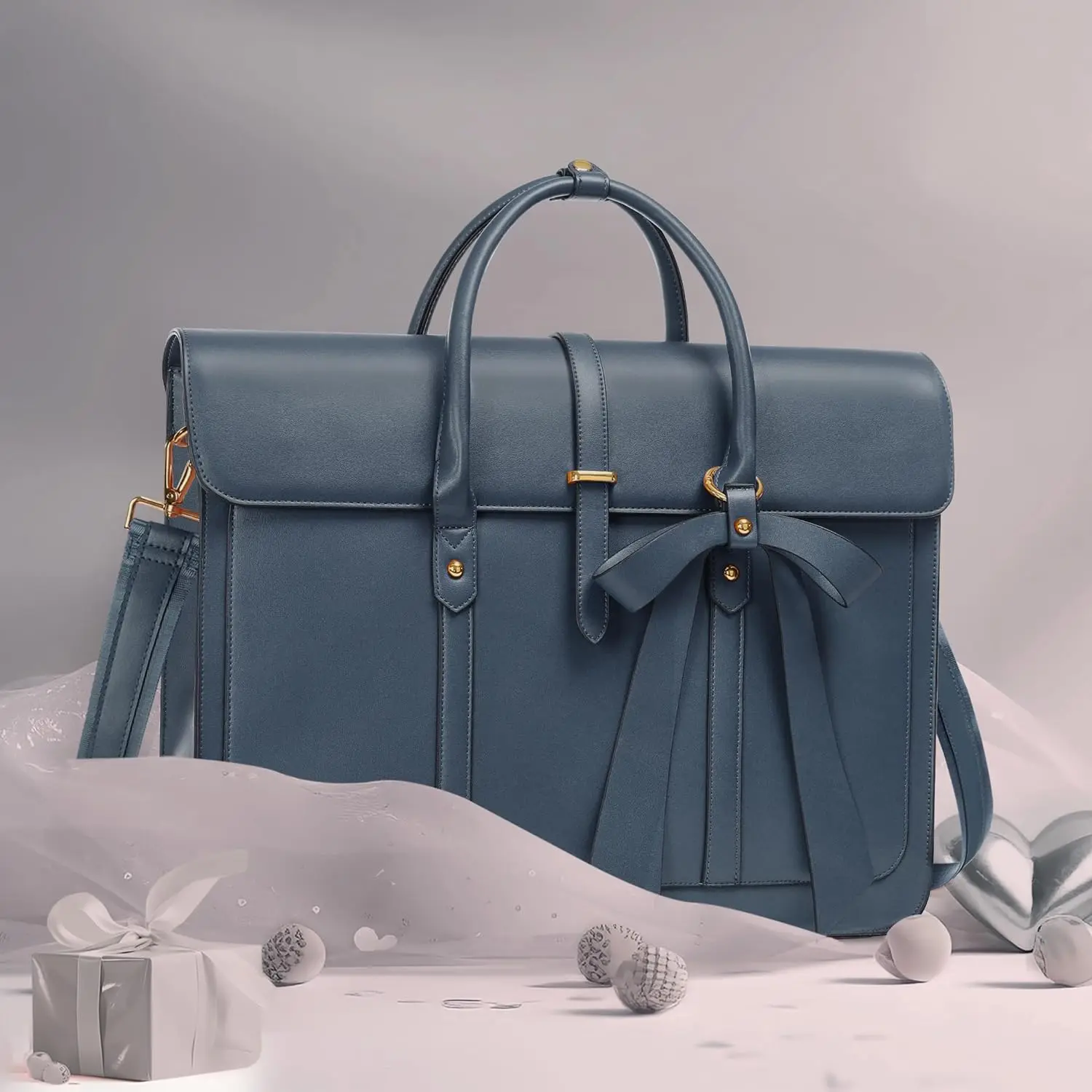 Borsa per laptop 13 14 15 16 pollici per MacBook Air Pro M4 M3 M2 HP Notebook Zaino in pelle PU Borsa a tracolla Borsa da donna Valigetta