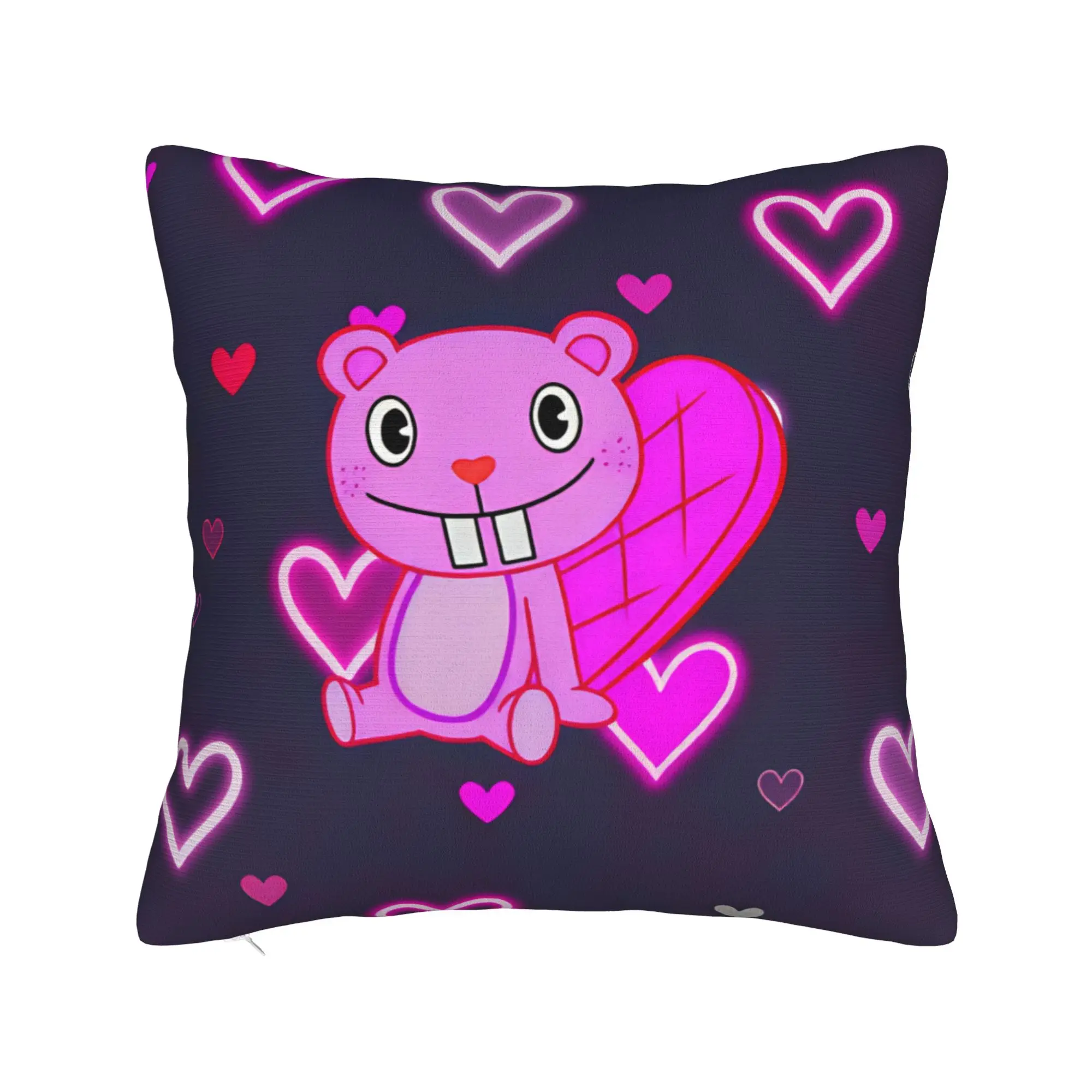 Cartoon H-Happy Tree F-Friends Pillowcases  Cute Funny Pillow Case For Sofa Couch Bed Living Room Custom Pillow Cover