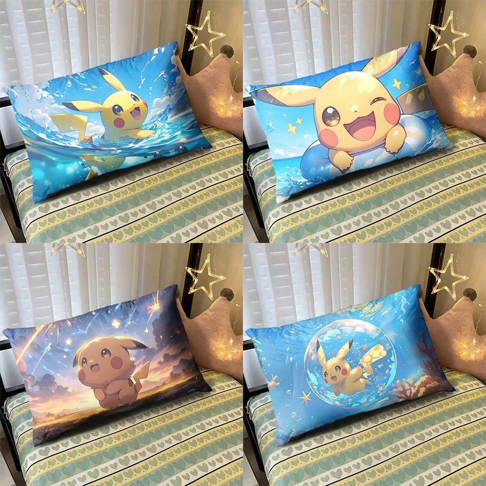 Pokémon Pikachu printed Pillowcase Kawaii room home Decoration bed Pillow Cover living room sofa Cushion cover 40x60 50x70cm