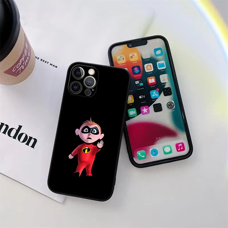 Cartoon The Incredibles Phone Case for iPhone 11 15 Pro Max Case Coque 14 Plus 13 Pro 12 11 XS XR 8 SE 2020 15Pro TPU Soft Cover