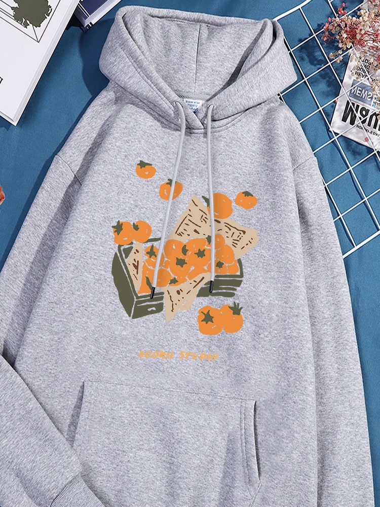 

Persimmon Ruyi Printed Women'S Tracksuit Fashion Loose Fitting Hoodies Unisex Comfy Hoody Streetwear Machine Washable Clothes