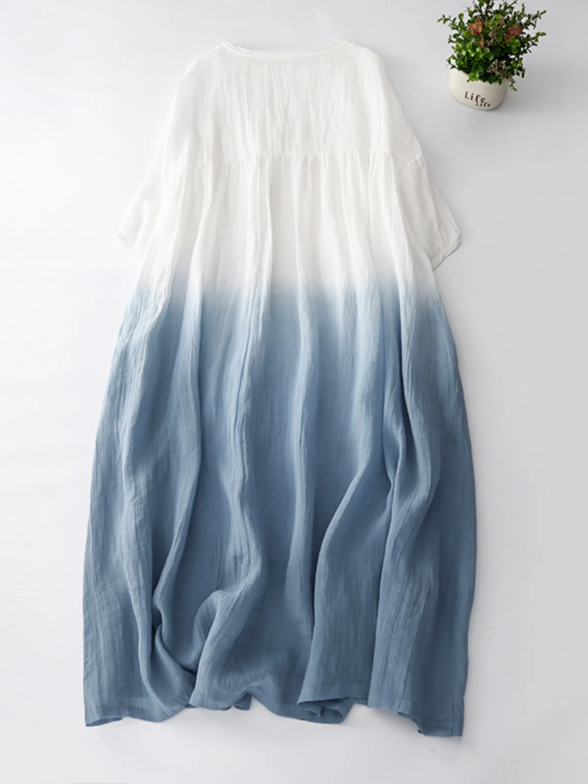 Dupla camada de linho dr adient impressão solta leve ort sve algodão linho maxi vestido a linha saia verão dr