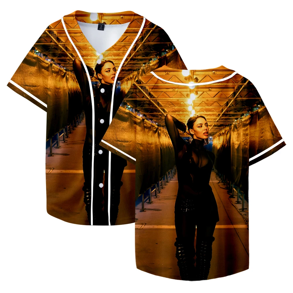 

Sara Landry Merch Baseball Jersey Men/Women Casual Thin button Baseball uniform Oil Slick Custom Jersey Style3