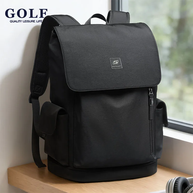 

GOLF QUALITY Unisex Large Capacity Backpack with 15.6 Inch Laptop Compartment Waterproof Nylon Business Travel School Book Bag
