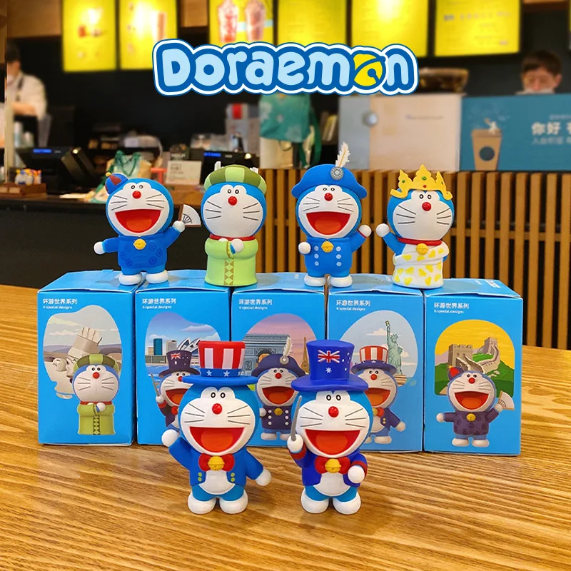 Doraemon Around The World Series Model Cute Desktop Collection Decorative Ornaments Children's Toy Statue Birthday Gift