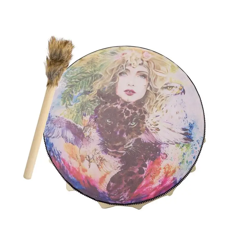 Handmade Shamanic Drum Shamanic Beauty Leopard Drum Spiritual Instrument With Rhythmic Vibrations For Experienced Musician And