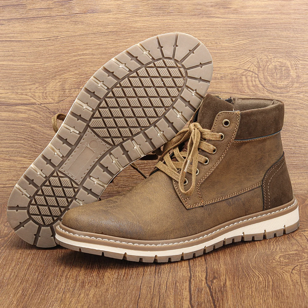 Herrenstiefel, Stiefeletten, Stiefel im Street-Style, Herrenstiefel, Freizeitstiefel, Gummisohle, Polyesterfutter. – Detail 8