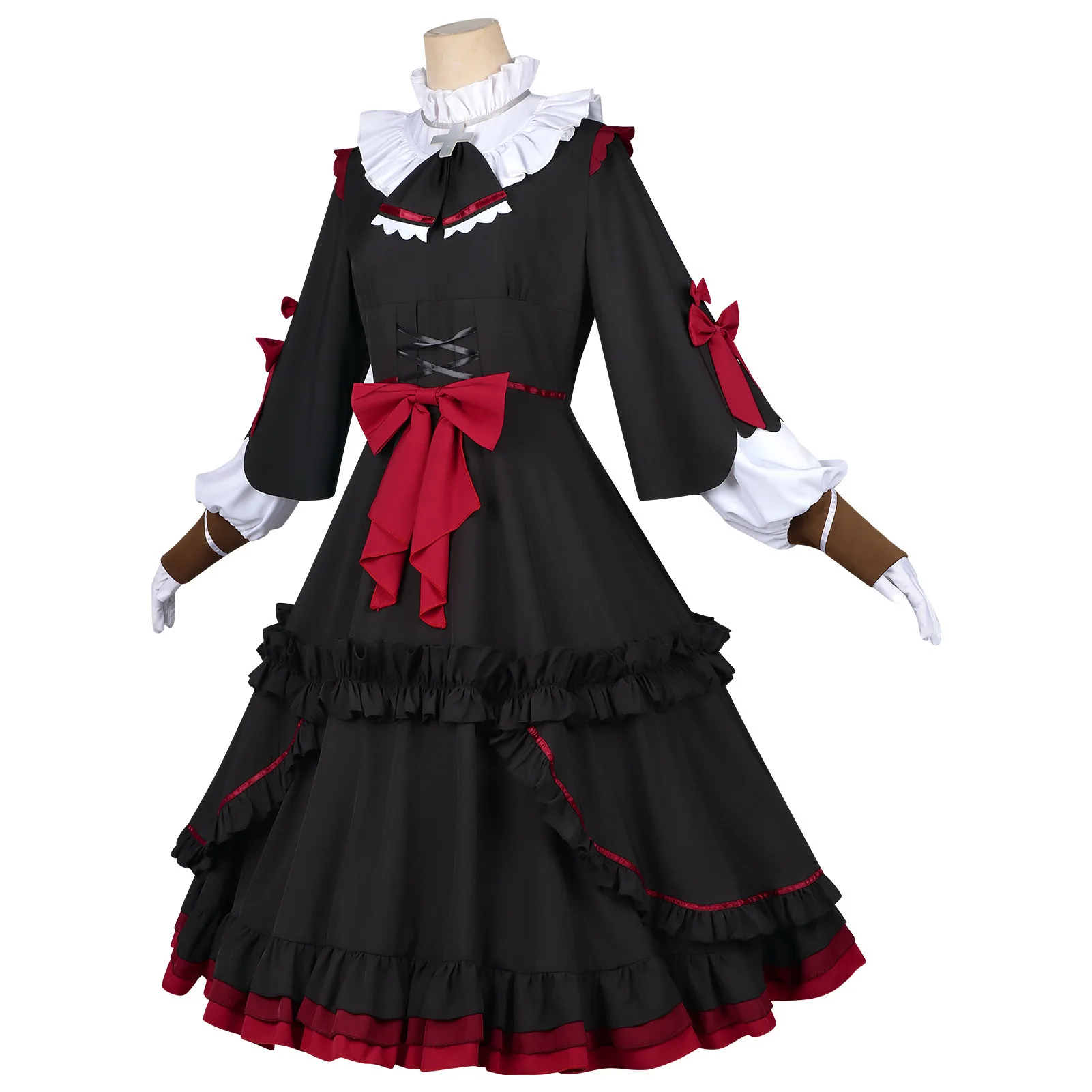 Anime Needy Girl Overdose Goku Bara Miyukika Cosplay Costume Goku Bara Black Gothic Lolita Dress for Halloween Comic Con Outfit view 5
