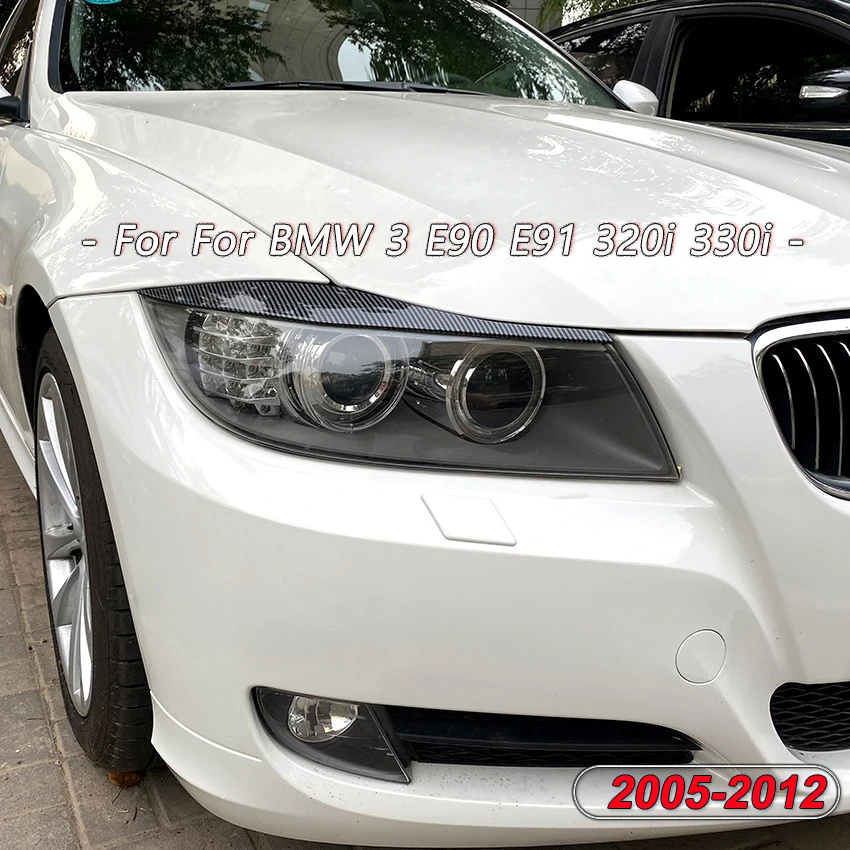 

2 шт. накладки на фары (реснички) для BMW 3 серии E90 E91 320i 330i 2005-2012, внешний тюнинг, наклейки на автомобиль