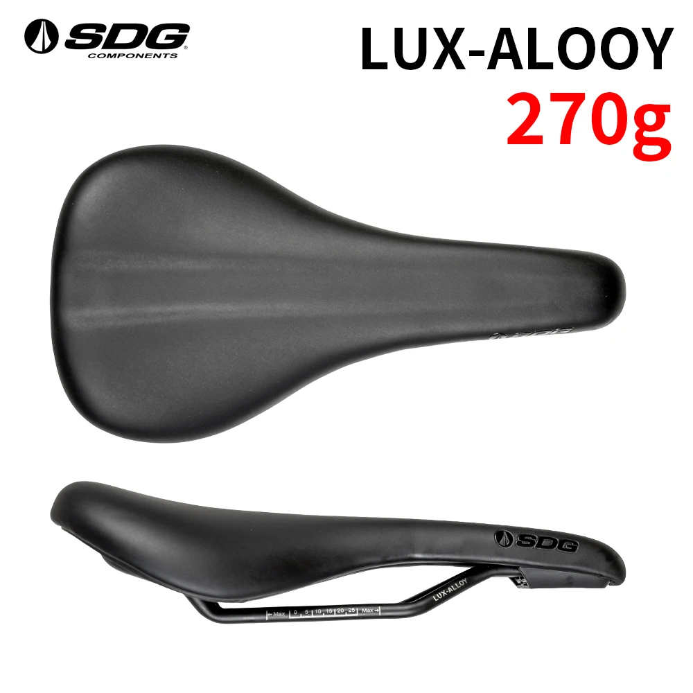 

SDG LUX-ALOOY Bike Saddle 270g- Premium Aluminum Rail Design for Comfort Durability Optimized Ergonomics for Long Winter Riding
