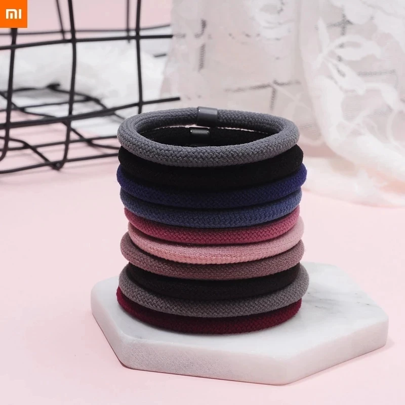 สายคาดผมไนลอนยืดหยุ่นสำหรับเด็กผู้หญิง Xiaomi 12ชิ้น/ล็อตยางรัดศีรษะยางรัดผมแฟชั่นมัดผม Ac มีในสต็อก