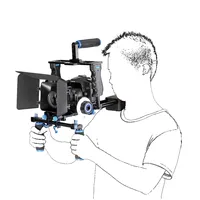 Yelangu  D221 DSLR CameraRig Kit With Shoulder Mount+Follow Focus+Matte Box+Camera Cage for 5d Mark 7D DSLR Camera