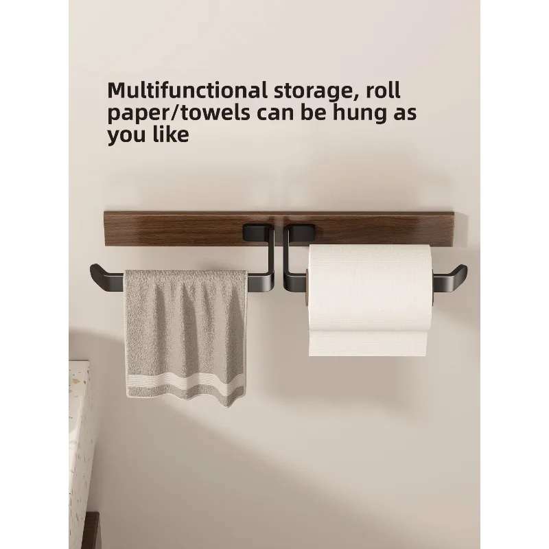 

Wall-Mounted Vintage Style Toilet Paper Holder, No Drilling Required, Bathroom Tissue Storage Rack for Home Use