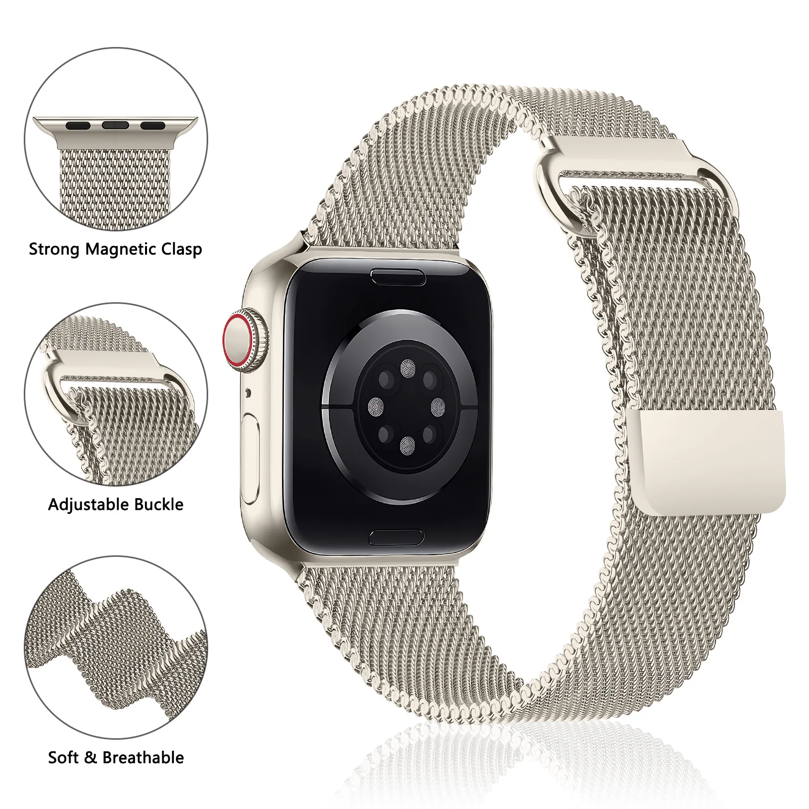 Magnetic Band For apple Watch Strap 44mm 40mm 45mm 41mm 42mm 38mm 45 44 mm iwatch Series 3 4 5 6 SE 7 8 9 Ultra 2 49mm Bracelet