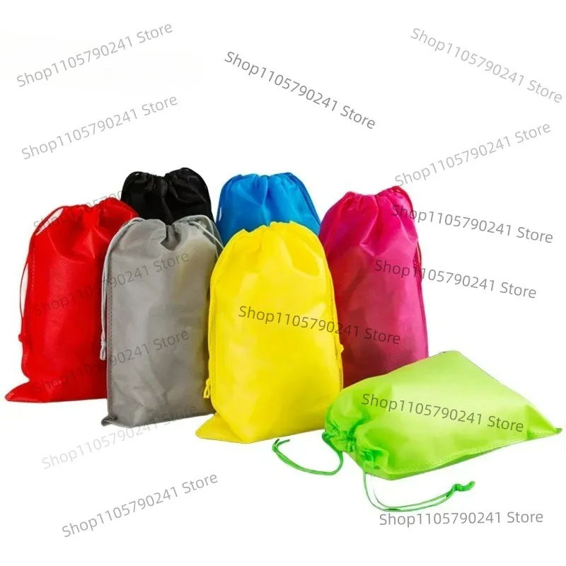 40/80PCS Non-woven Drawstring Bags Reusable Shoe Clothes Storage Pouch Travel Organizer Packaging Accessories