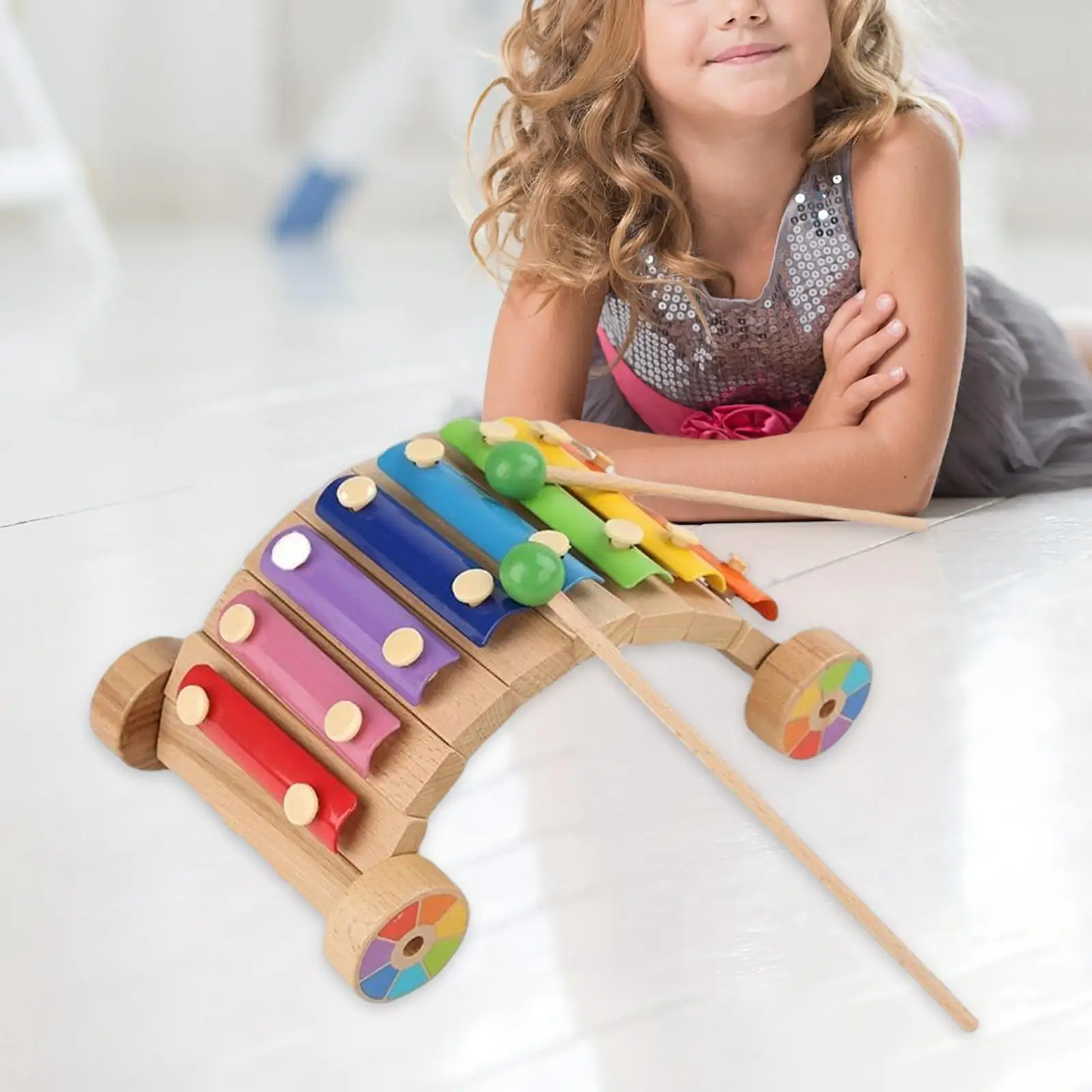 Colorful Xylophone Toy, Toy,Fine Early Educational,Wooden Hammering Pounding Toys for