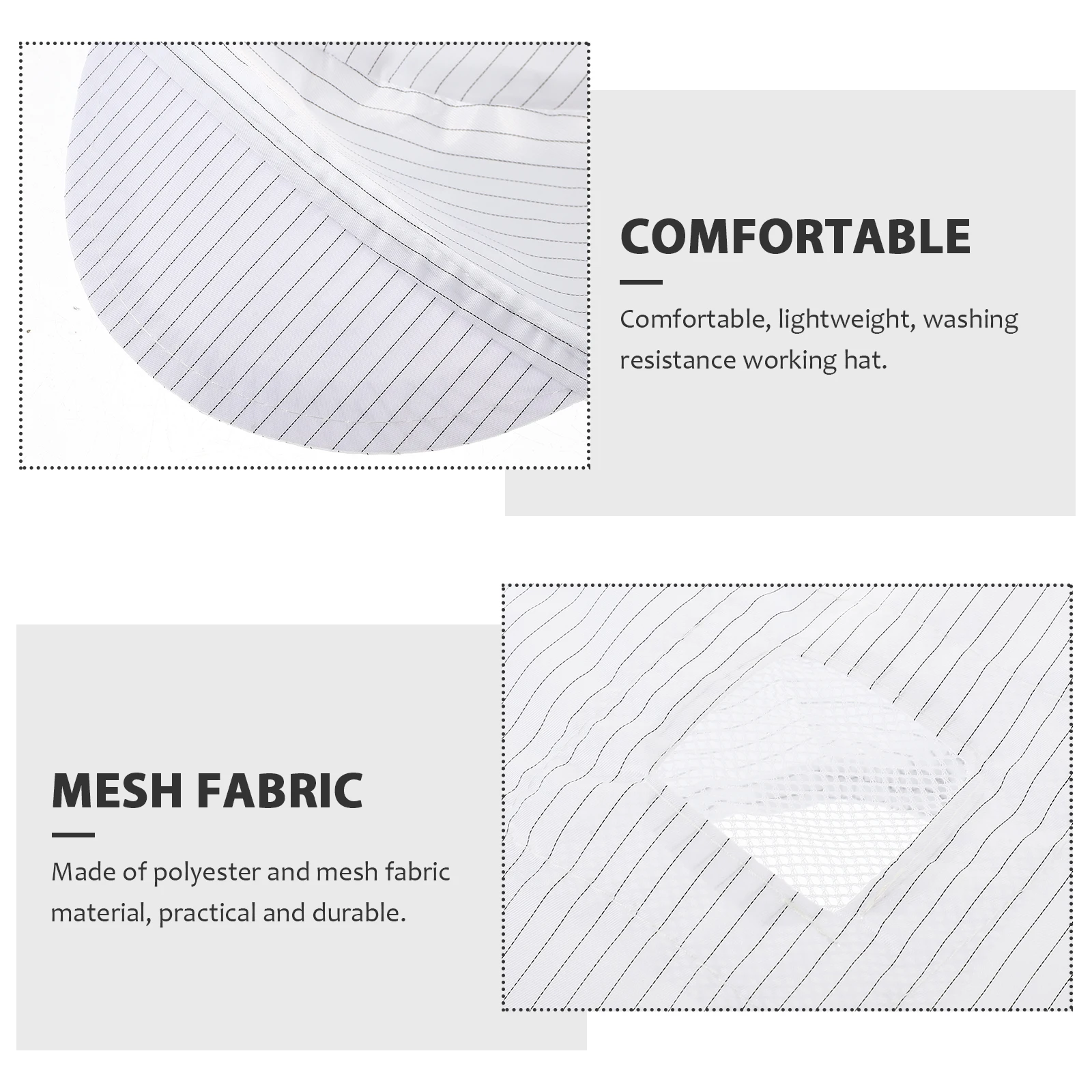 

5 шт., антистатическая шапка для мастерской, дышащая, для чистых помещений, для работы, полиэфирная сетчатая ткань, удобная